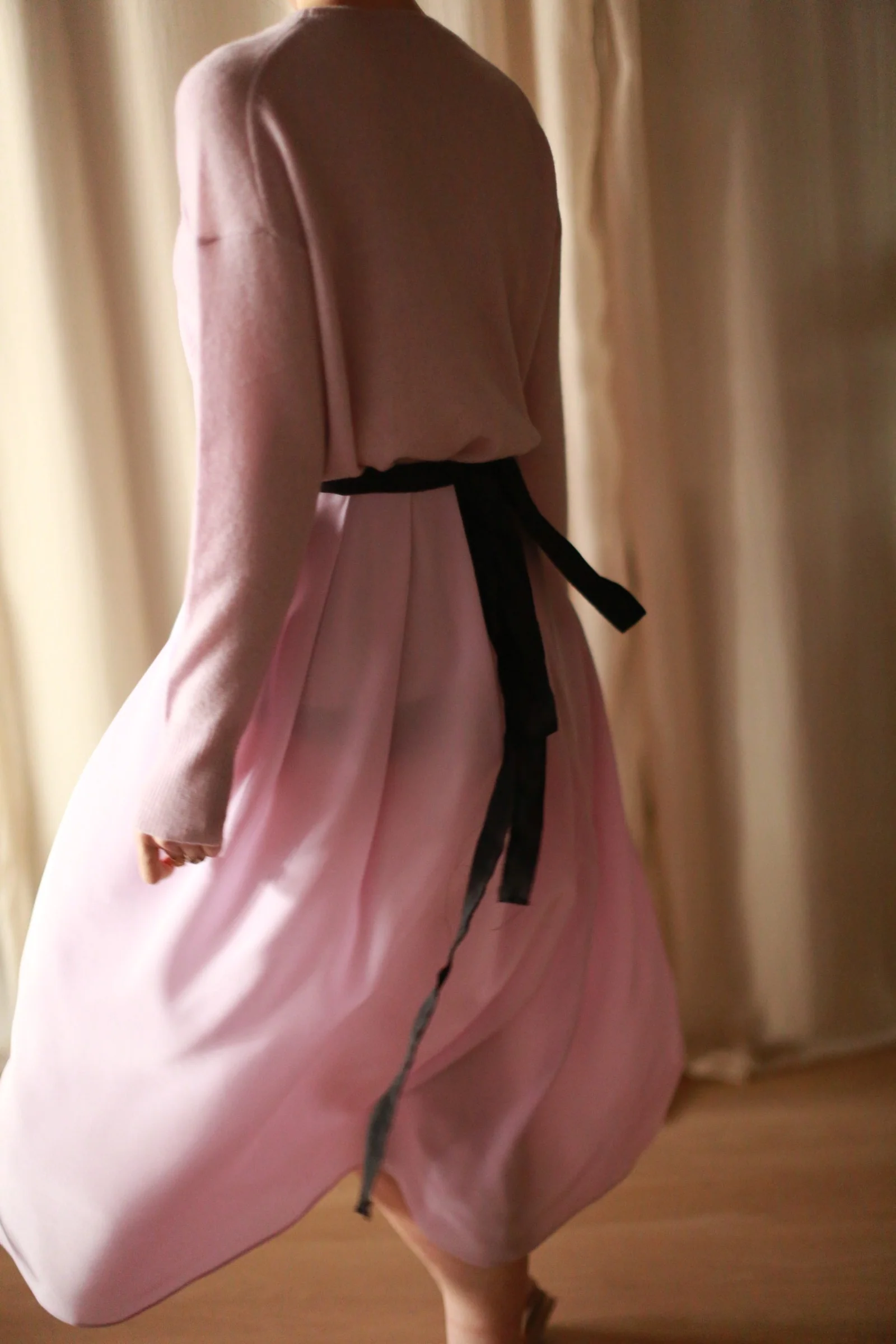 Silk Pleated Wrap Skirt - Image 11
