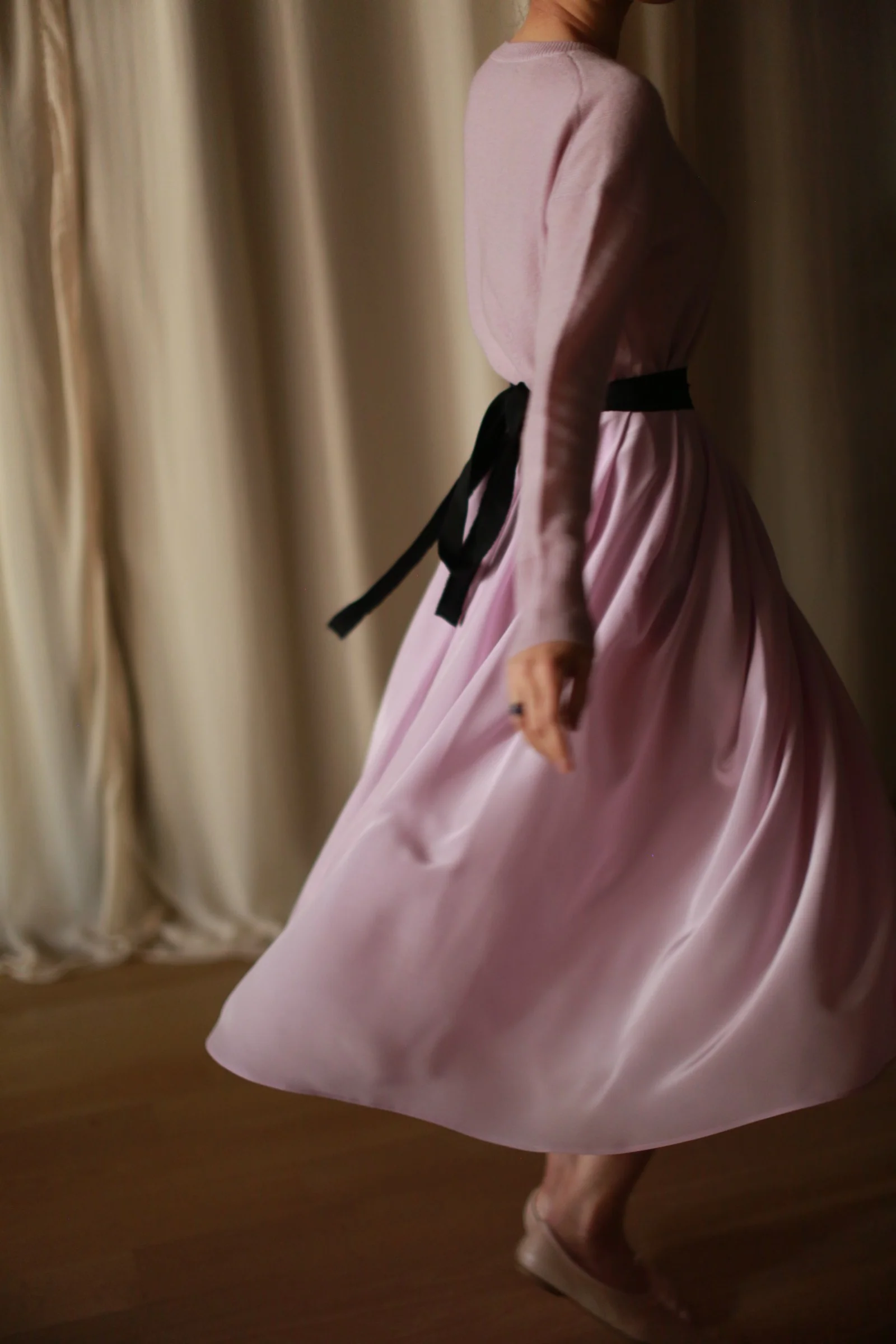 Silk Pleated Wrap Skirt - Image 13