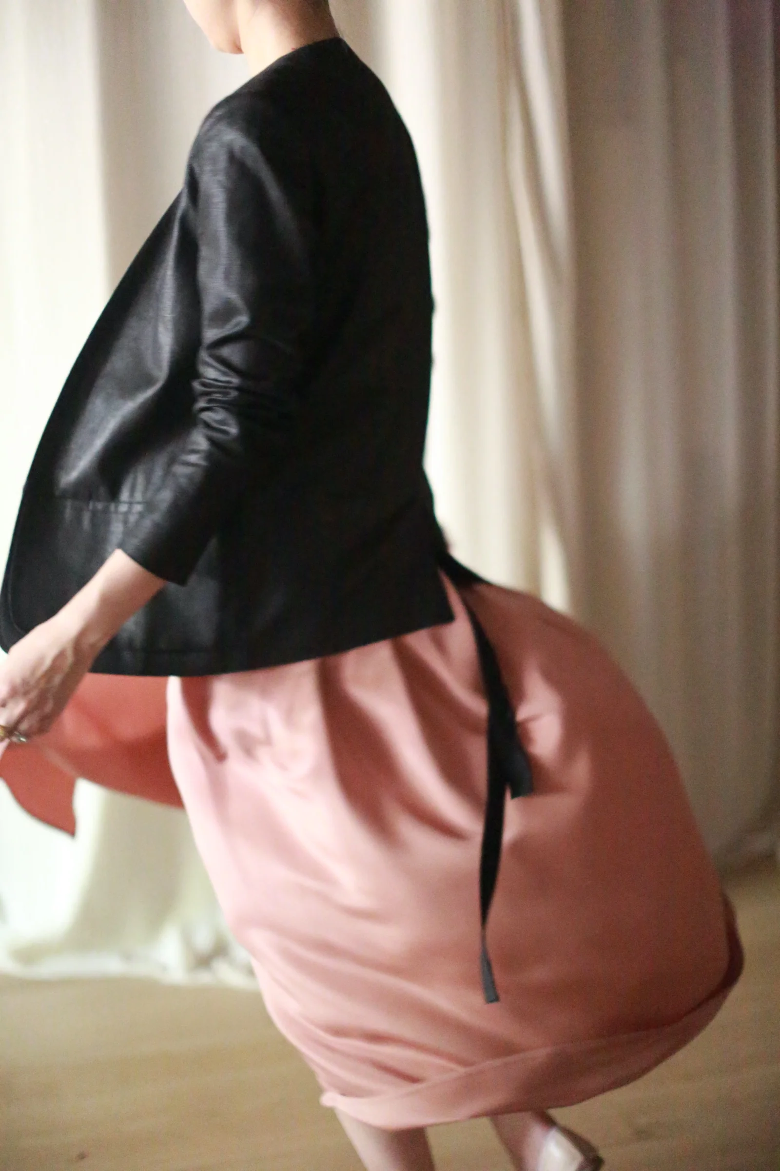 Silk Pleated Wrap Skirt - Image 15