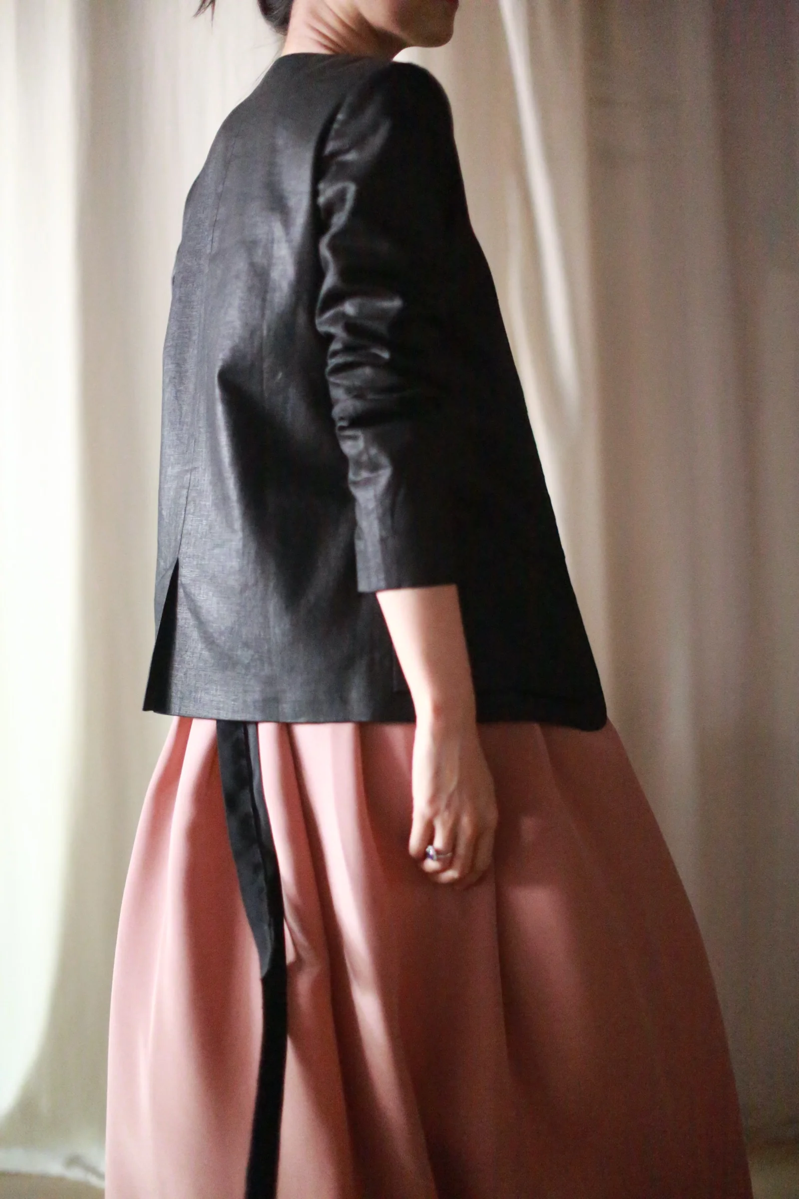 Silk Pleated Wrap Skirt - Image 16