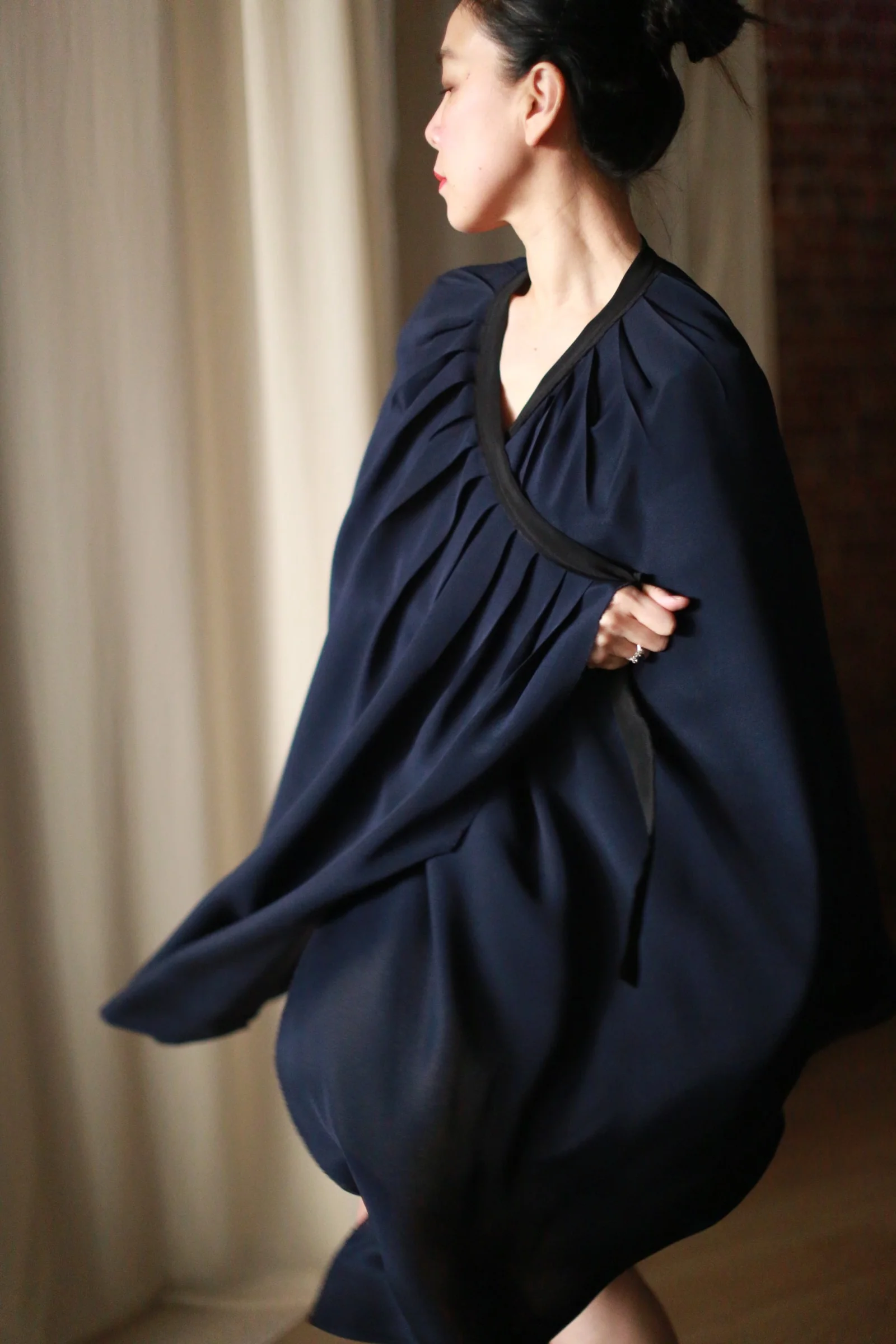 Silk Pleated Wrap Skirt - Image 5