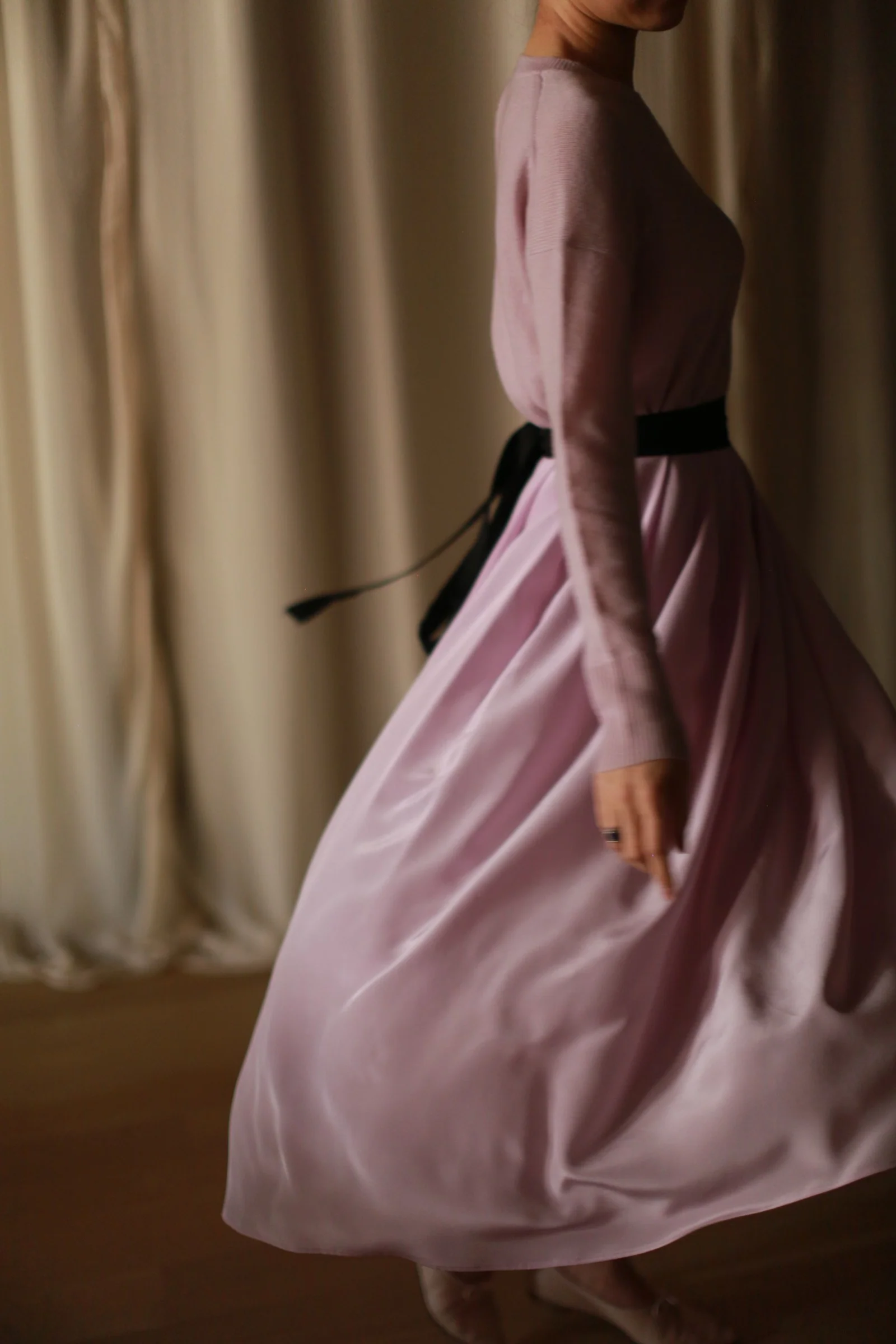 Silk Pleated Wrap Skirt - Image 8